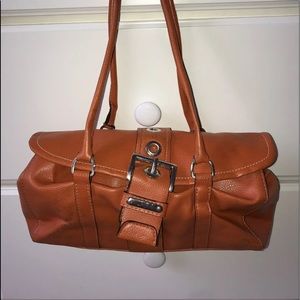 Orange Leather Purse